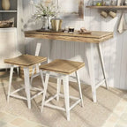 Ensemble table de bar et 2 tabourets Kaylen Modern de Furniture of America, avec piètement en acier