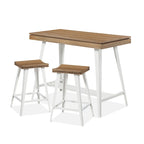 Ensemble table de bar et 2 tabourets Kaylen Modern de Furniture of America, avec piètement en acier