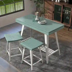 Ensemble table de bar et 2 tabourets Kaylen Modern de Furniture of America, avec piètement en acier