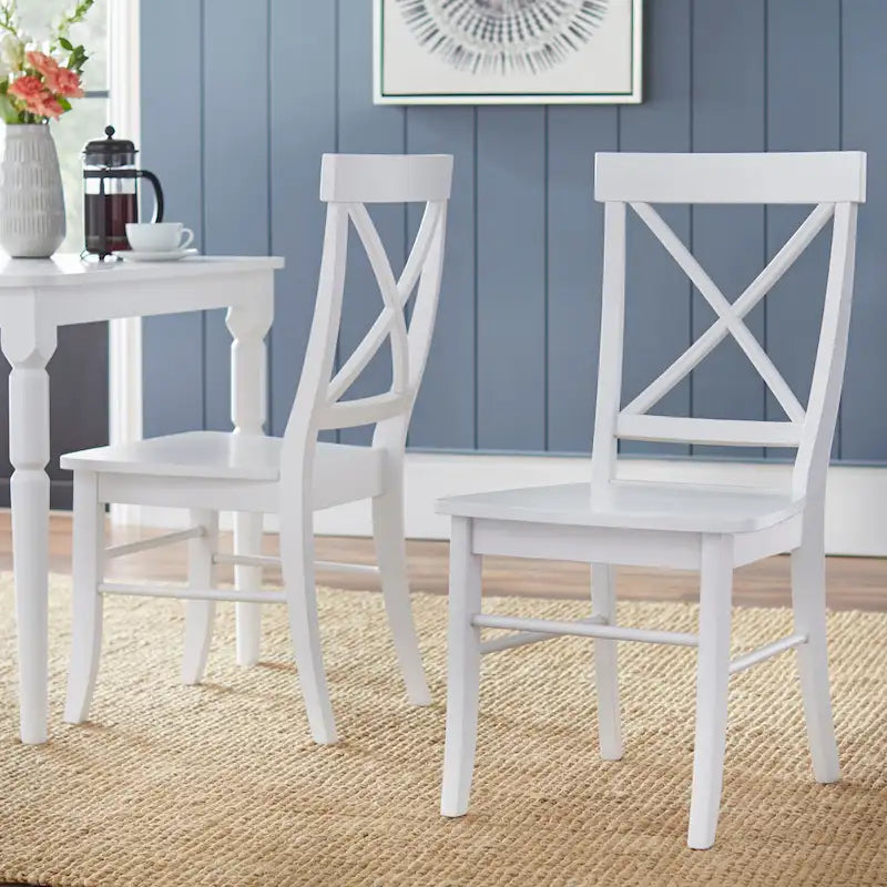 Ensemble de salle à manger 5 pièces avec chaises à dossier croisé