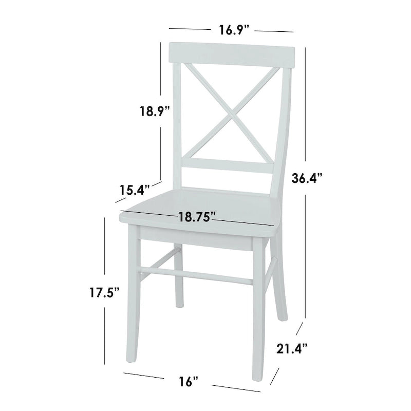 Ensemble de salle à manger 5 pièces avec chaises à dossier croisé