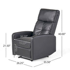 Fauteuil inclinable de club en cuir PU