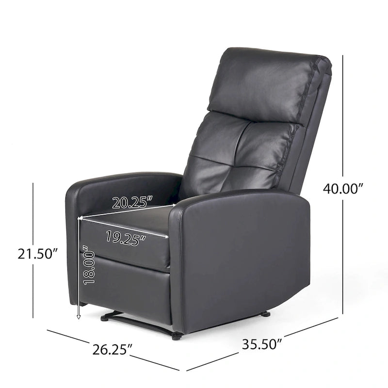 Fauteuil inclinable de club en cuir PU
