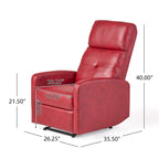 Fauteuil inclinable de club en cuir PU