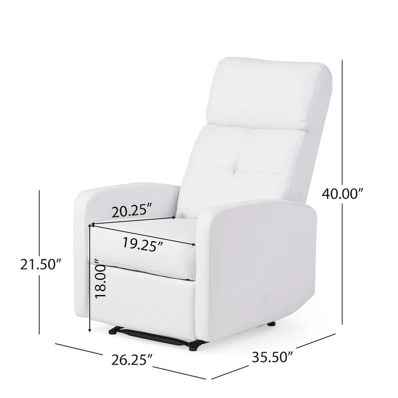 Fauteuil inclinable de club en cuir PU