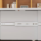 Armoire-lit moderne en bois blanc, commode et armoire 2-en-1