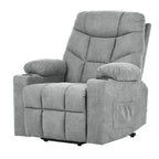 Fauteuil inclinable électrique releveur Moasis gris en tissu pour personnes âgées