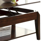 Table basse rectangulaire relevable avec étagère inférieure