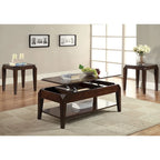 Table basse rectangulaire relevable avec étagère inférieure