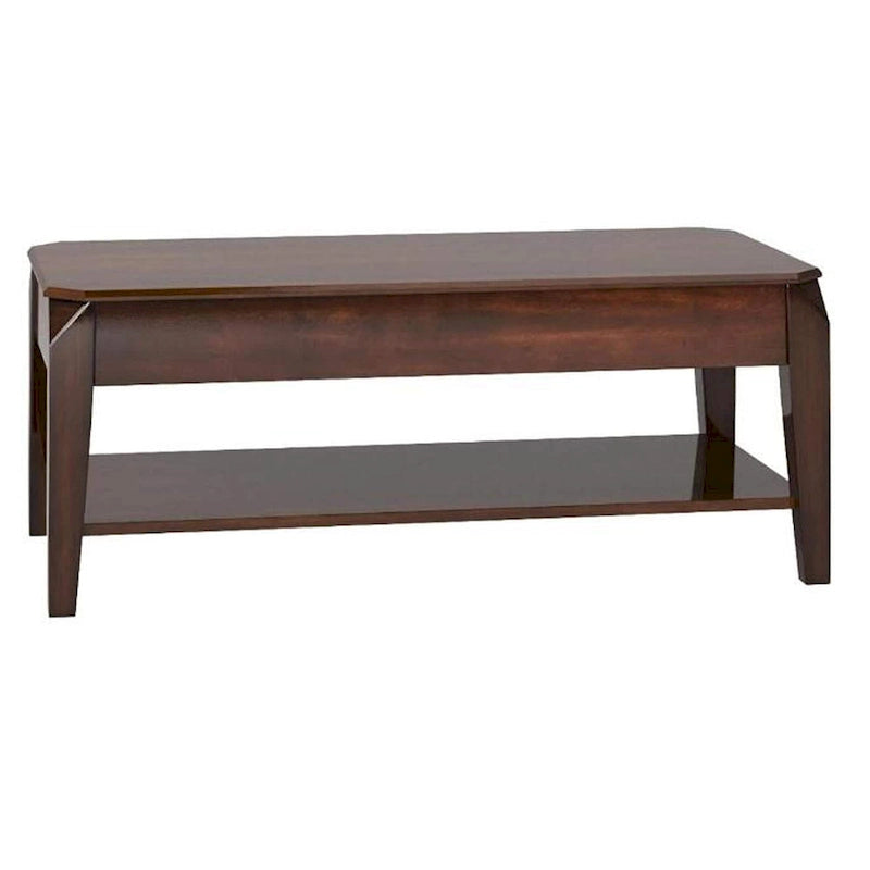 Table basse rectangulaire relevable avec étagère inférieure