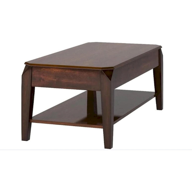 Table basse rectangulaire relevable avec étagère inférieure