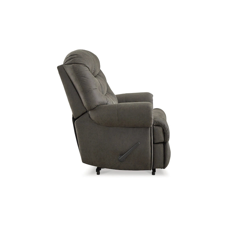 Fauteuil inclinable grande taille en similicuir canon de fusil