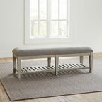 Banquette de lit rembourrée en tissu « Antique White Tobacco »