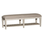 Banquette de lit rembourrée en tissu « Antique White Tobacco »