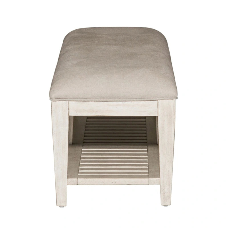Banquette de lit rembourrée en tissu « Antique White Tobacco »