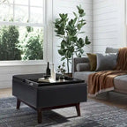 Repose-pieds/Table basse rectangulaire Mid-Century Moderne de 34 pouces de large