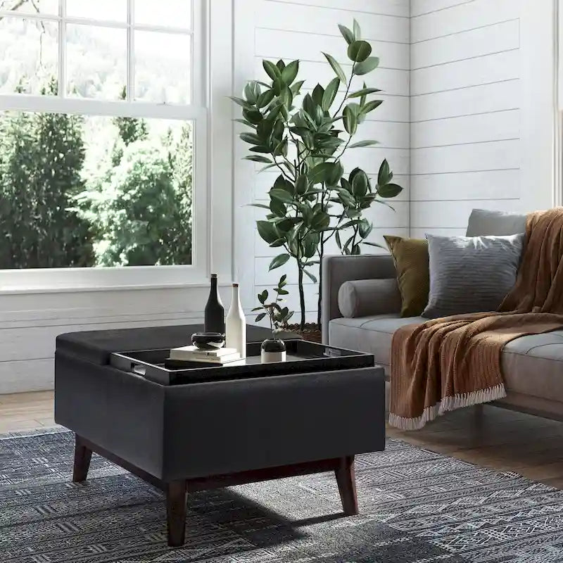 Repose-pieds/Table basse rectangulaire Mid-Century Moderne de 34 pouces de large