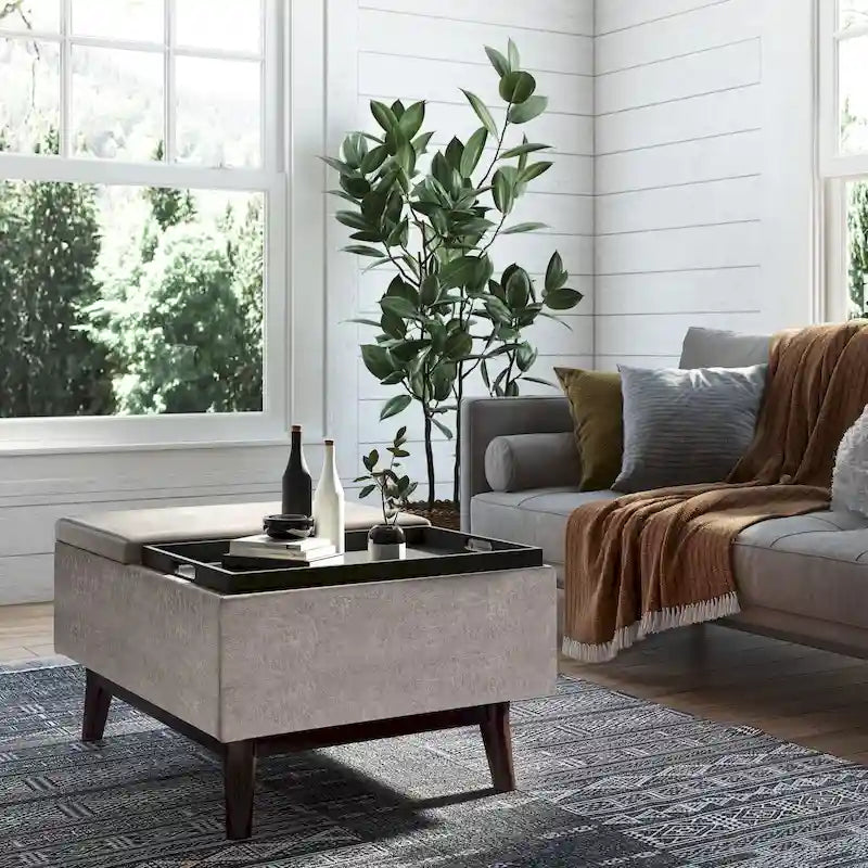 Repose-pieds/Table basse rectangulaire Mid-Century Moderne de 34 pouces de large