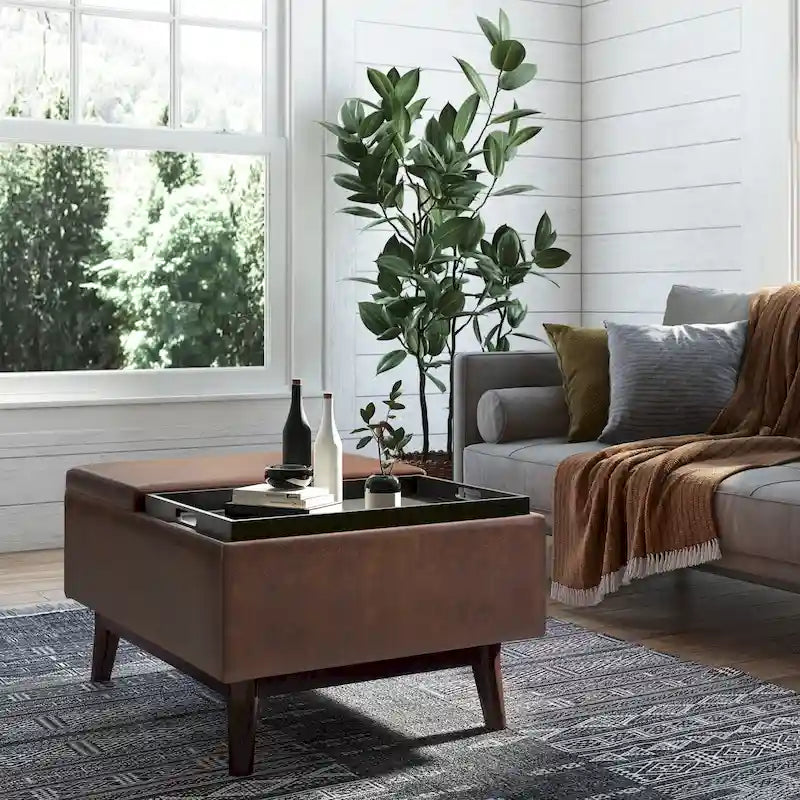 Repose-pieds/Table basse rectangulaire Mid-Century Moderne de 34 pouces de large