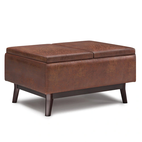 Repose-pieds/Table basse rectangulaire Mid-Century Moderne de 34 pouces de large