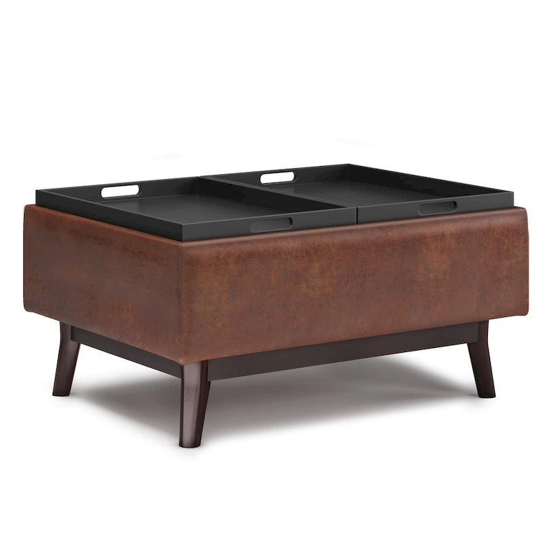 Repose-pieds/Table basse rectangulaire Mid-Century Moderne de 34 pouces de large