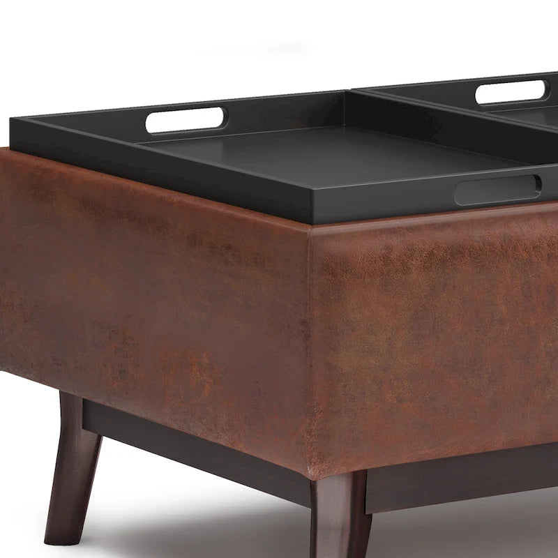 Repose-pieds/Table basse rectangulaire Mid-Century Moderne de 34 pouces de large