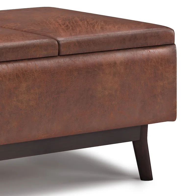 Repose-pieds/Table basse rectangulaire Mid-Century Moderne de 34 pouces de large