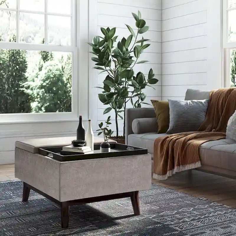 Repose-pieds/Table basse rectangulaire Mid-Century Moderne de 34 pouces de large