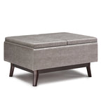 Repose-pieds/Table basse rectangulaire Mid-Century Moderne de 34 pouces de large