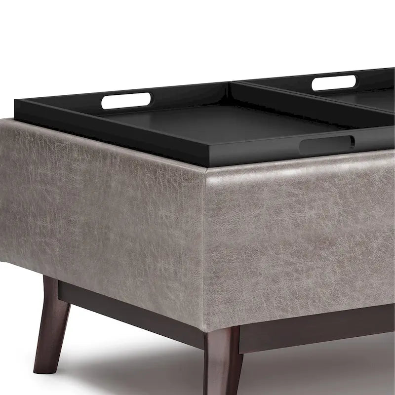 Repose-pieds/Table basse rectangulaire Mid-Century Moderne de 34 pouces de large