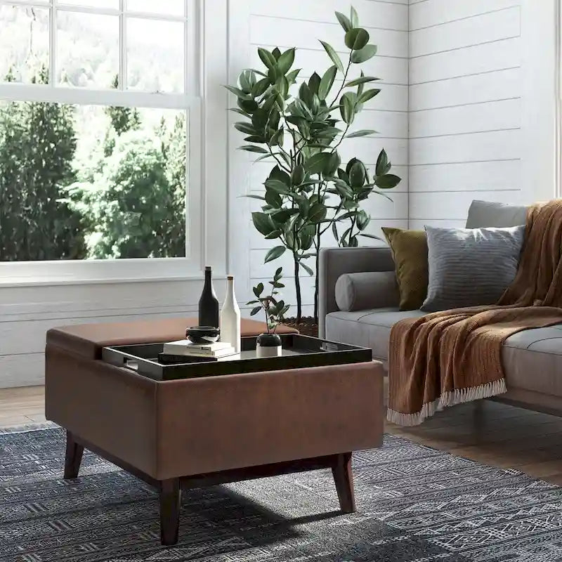 Repose-pieds/Table basse rectangulaire Mid-Century Moderne de 34 pouces de large