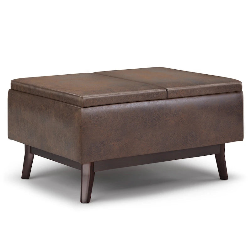 Repose-pieds/Table basse rectangulaire Mid-Century Moderne de 34 pouces de large
