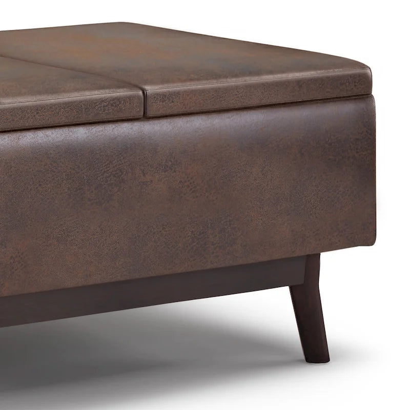 Repose-pieds/Table basse rectangulaire Mid-Century Moderne de 34 pouces de large