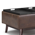 Repose-pieds/Table basse rectangulaire Mid-Century Moderne de 34 pouces de large
