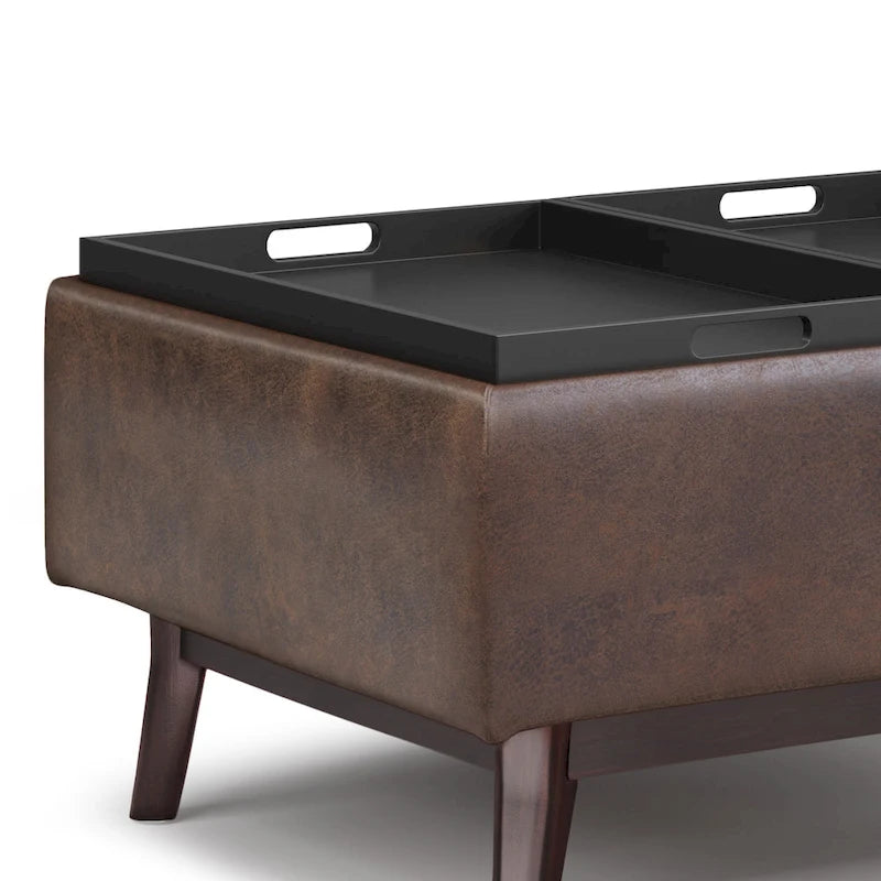 Repose-pieds/Table basse rectangulaire Mid-Century Moderne de 34 pouces de large