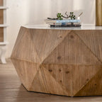 Table basse de style rétro américain avec motif en relief en trois dimensions