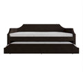 Lit de repos double en lin Elegance avec lit gigogne