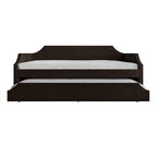 Lit de repos double en lin Elegance avec lit gigogne