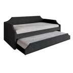 Lit de repos double en lin Elegance avec lit gigogne