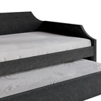 Lit de repos double en lin Elegance avec lit gigogne