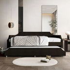 Lit de repos double en lin Elegance avec lit gigogne