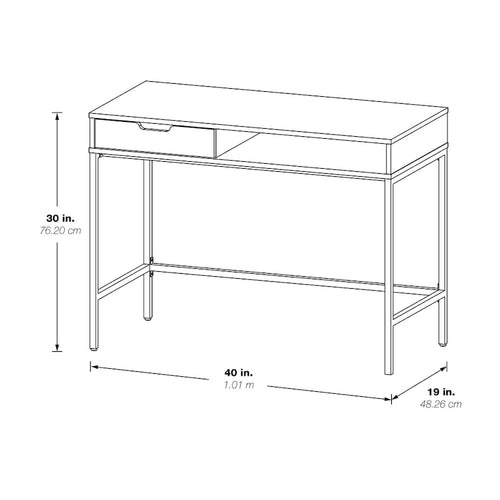 Bureau de 40 pouces avec tiroir et étagère