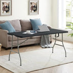 Table pliante Table pliable Table portative Table pliante multifonctionnelle en résine rectangulaire pour le camping en extérieur