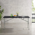 Table pliante Table pliable Table portative Table pliante multifonctionnelle en résine rectangulaire pour le camping en extérieur