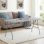 Table pliante Table pliable Table portative Table pliante multifonctionnelle en résine rectangulaire pour le camping en extérieur