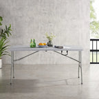 Table pliante Table pliable Table portative Table pliante multifonctionnelle en résine rectangulaire pour le camping en extérieur