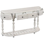 52 tables consoles courbes modernes et contemporaines pour canapé, table d'entrée pour couloir, salon avec 4 tiroirs et 1 étagère