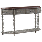 52 tables consoles courbes modernes et contemporaines pour canapé, table d'entrée pour couloir, salon avec 4 tiroirs et 1 étagère