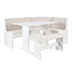 Ensemble de salle à manger d'angle rustique avec rangement