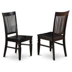 East West Furniture Ensemble de 7 pièces Table et chaises de cuisine - une table de salle à manger et 6 chaises de salle à manger (options de finition)